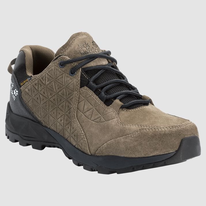 Zapatillas Senderismo Jack Wolfskin Cascade Hike Lt Texapore Low Hombre Kaki Mexico-1728456